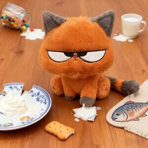 Cute High Quality Orange Grumpy Cat, Kitty Stuff Animal Plush Toy approx. 9.5in